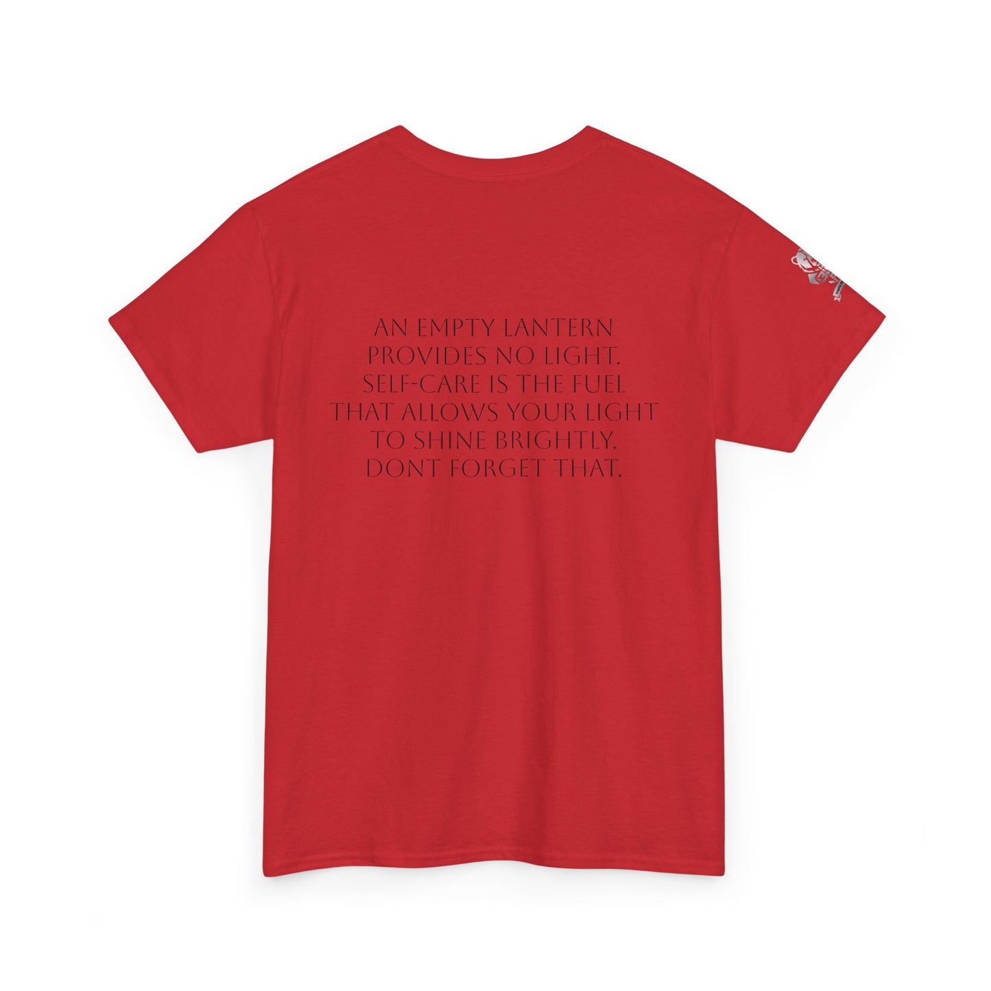 Cotton Tee With Back Quote-"An Empty Lantern..."