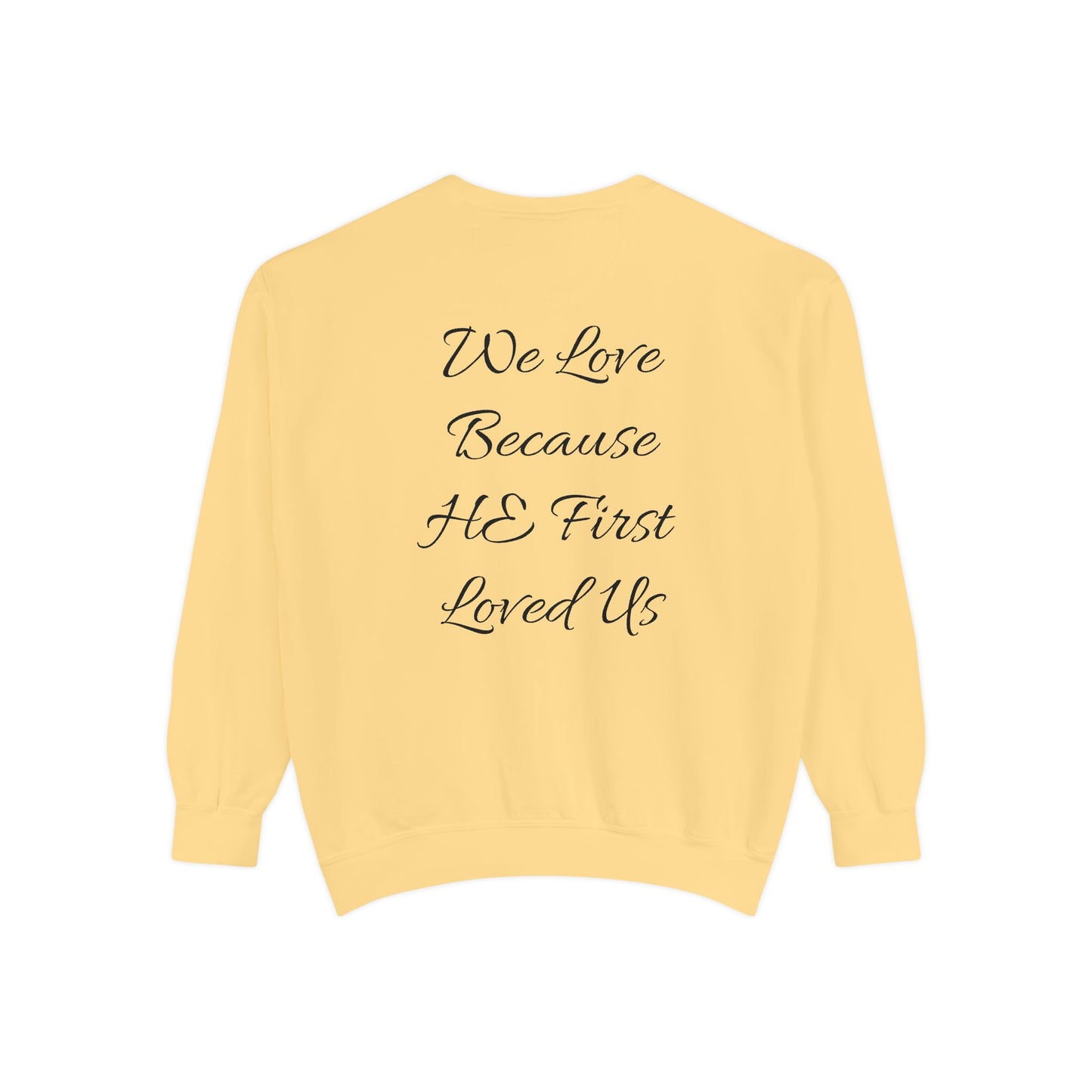 Embroidered Serenity Garment-Dyed Cotton Sweatshirt - InspireWithPurpose