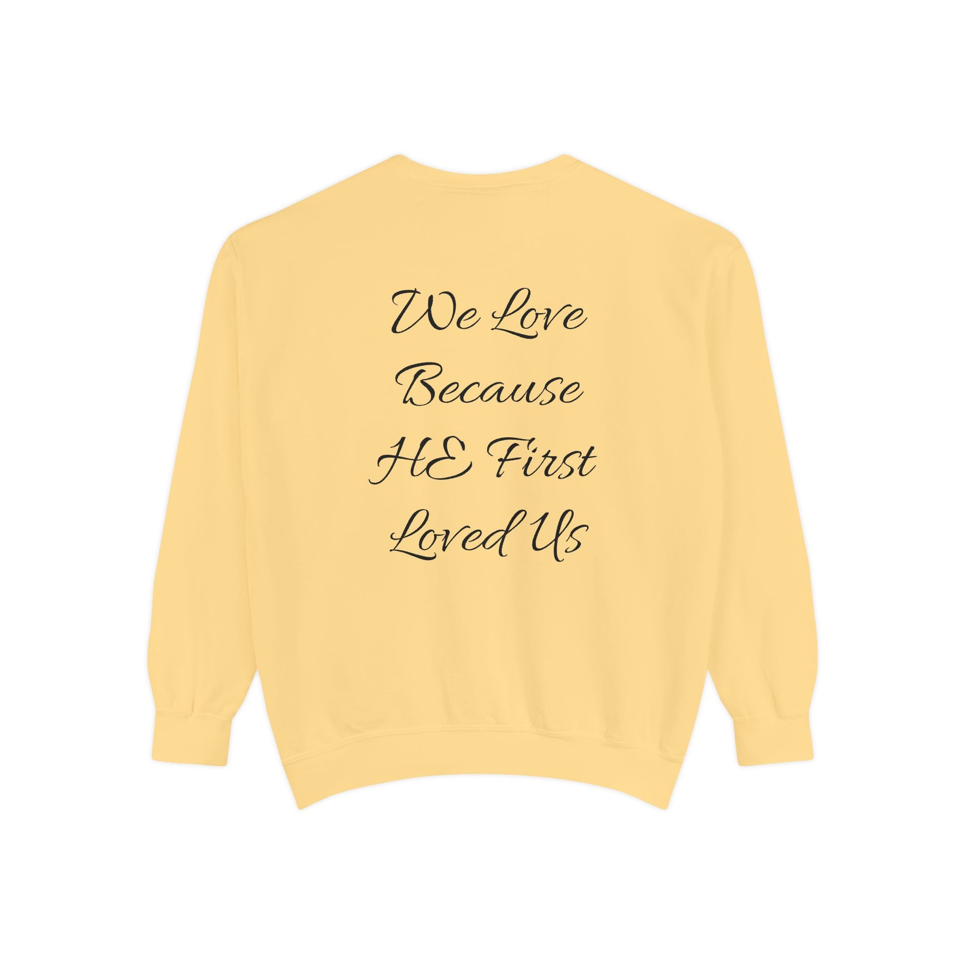 Embroidered Serenity Garment-Dyed Cotton Sweatshirt - InspireWithPurpose