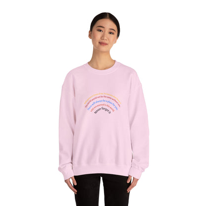 Affirmation Crewneck Sweatshirt — Hello Person Infront of me - InspireWithPurpose