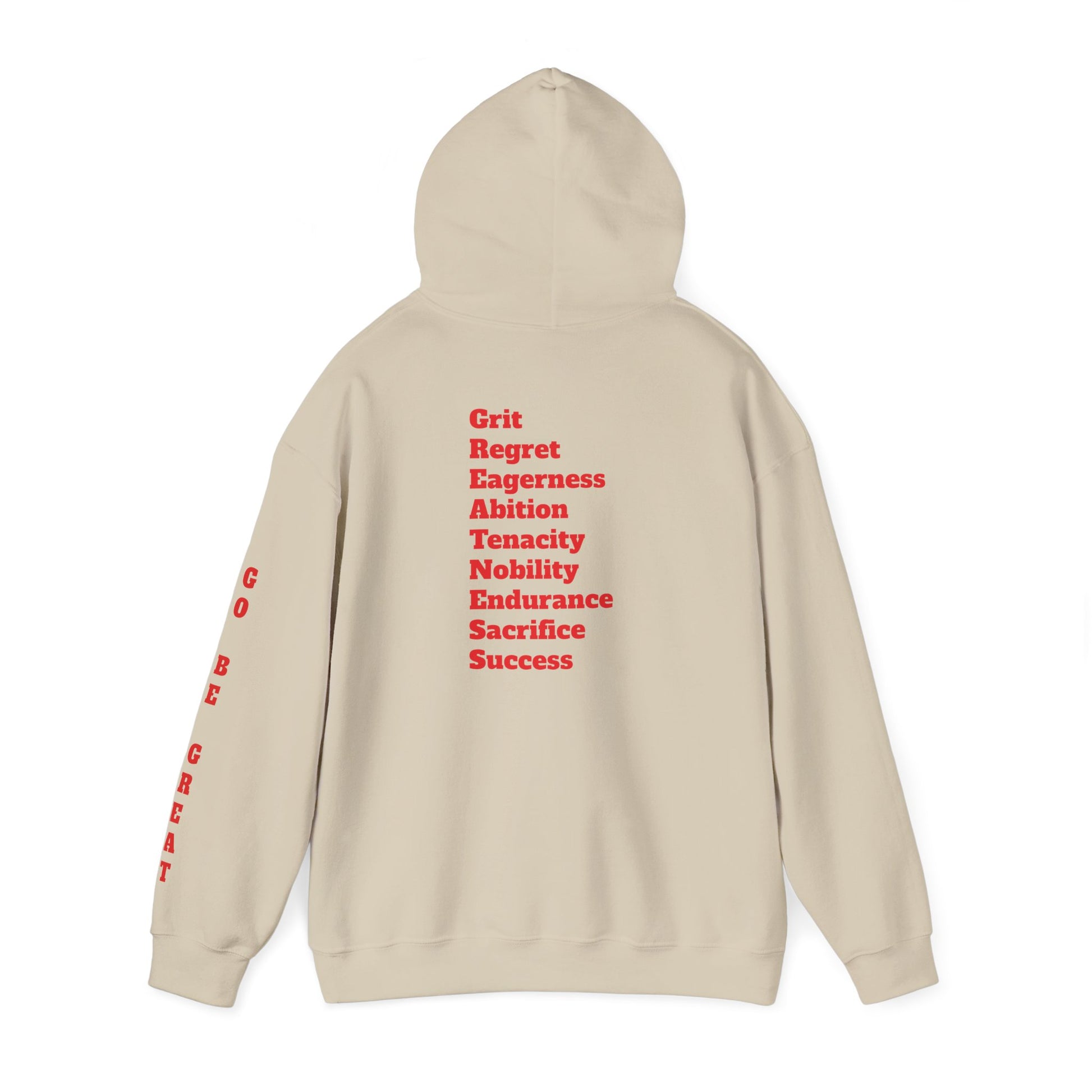 GREATNESS Heavyweight Motivational Hoodie with Engraved Mantra - InspireWithPurpose