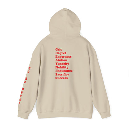 GREATNESS Heavyweight Motivational Hoodie with Engraved Mantra - InspireWithPurpose