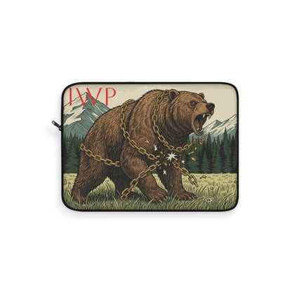 Motivation Laptop Sleeve — Roaring Bear Vintage Mountain Wildlife Design - InspireWithPurpose