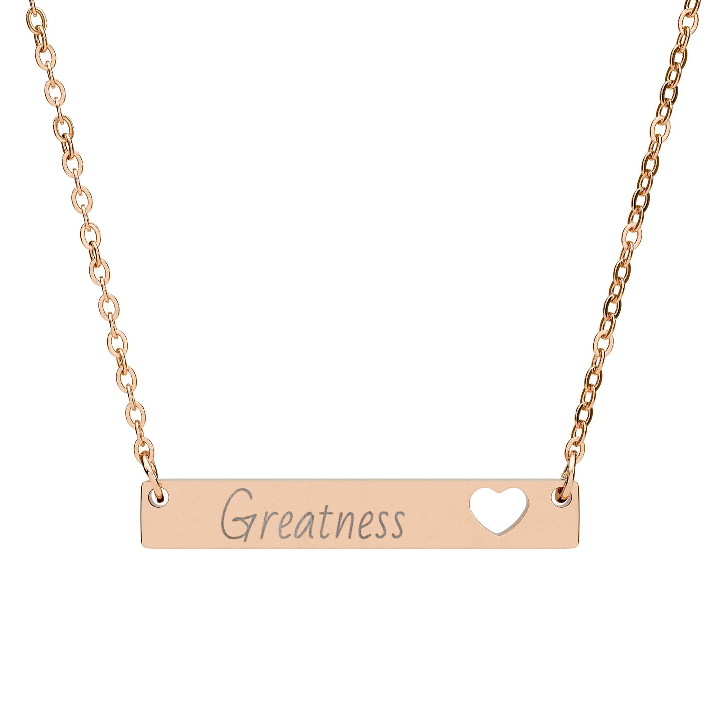 Heartfelt Whisper Stainless Steel Bar Necklace - InspireWithPurpose