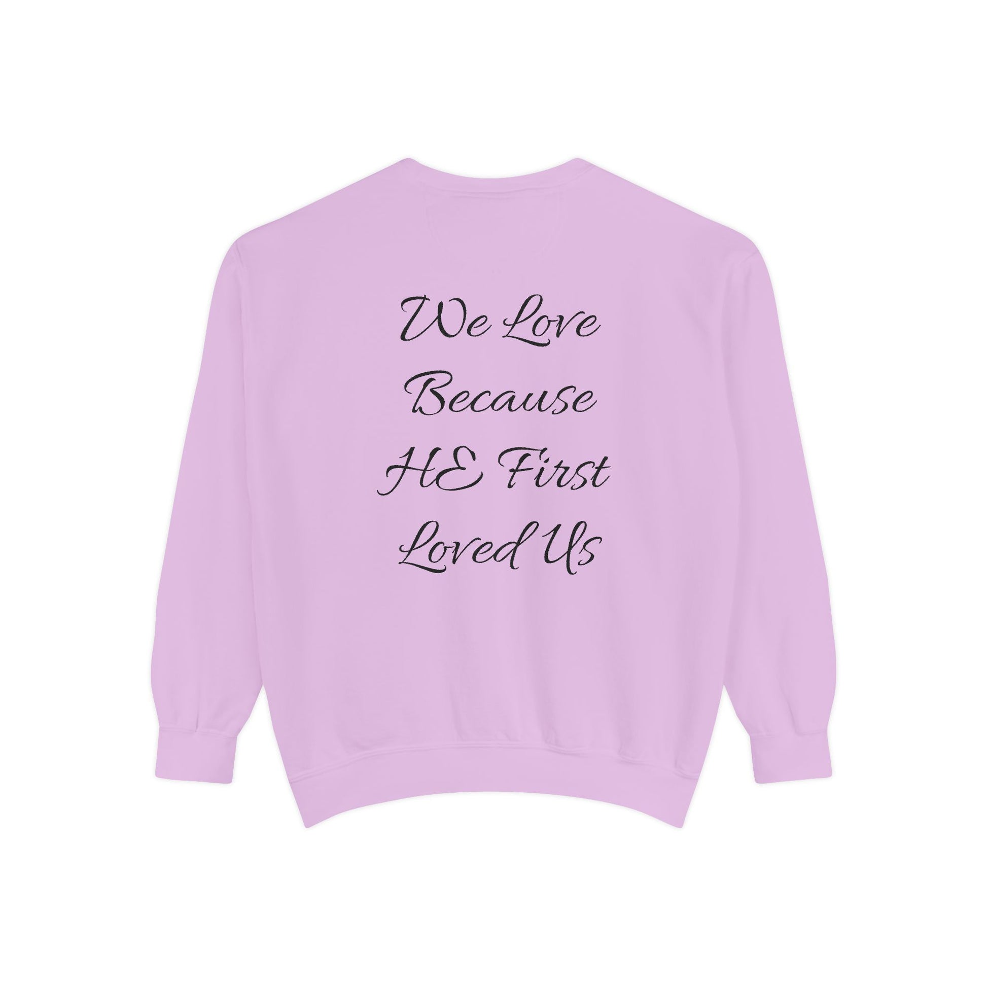 Embroidered Serenity Garment-Dyed Cotton Sweatshirt - InspireWithPurpose